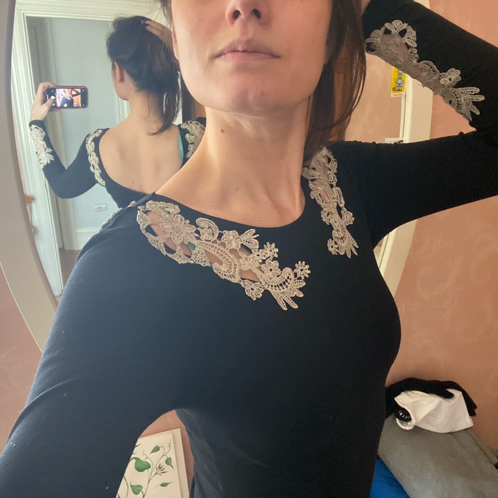 Motel rocks black with lace cutouts bodycon dress - Picture 3 of 7